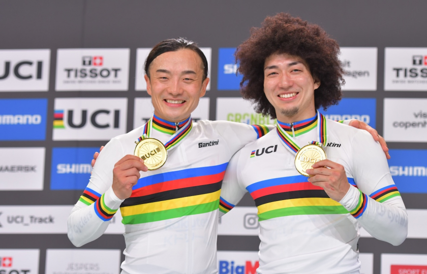 自転車 UCI 世界選手権 トラックで 3 個の金メダル獲得!!